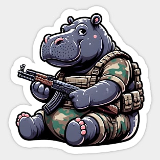 Tactical Hippo Sticker